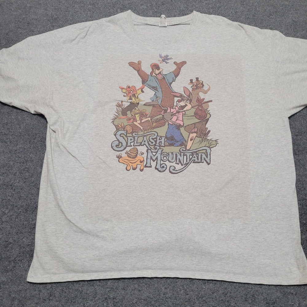 Splash Mountain T-Shirt Mens 3XL Fruit of the Loom Tag HD Cotton Y2K